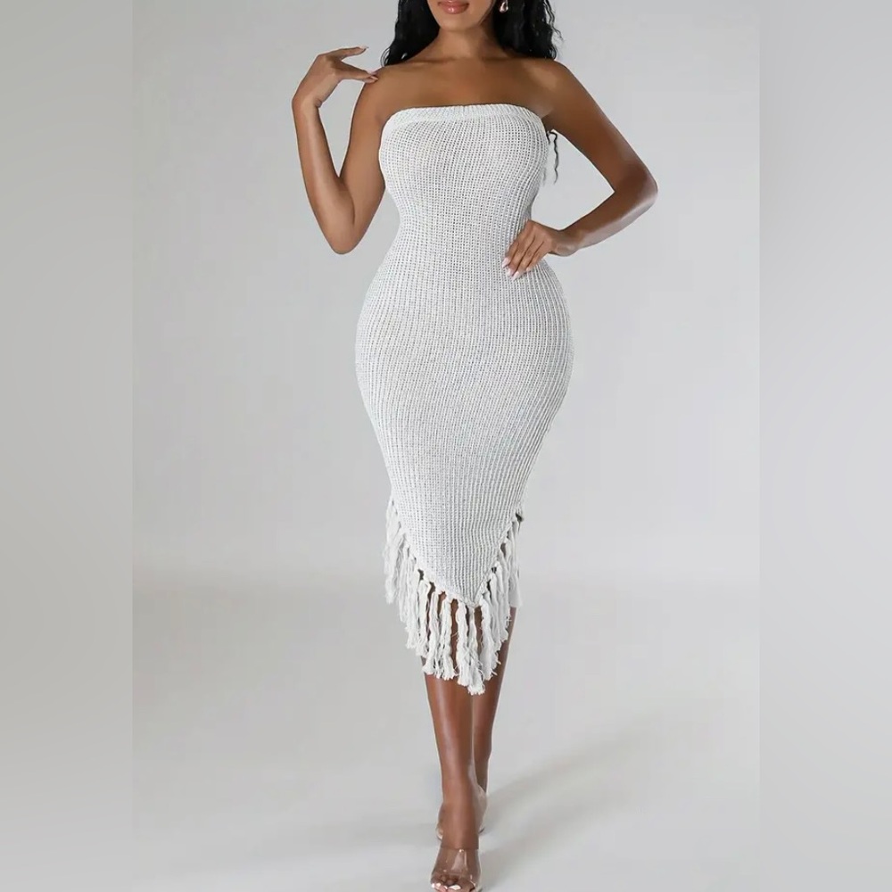 Elegant Sleeveless Bodycon Knitted Tube Dress